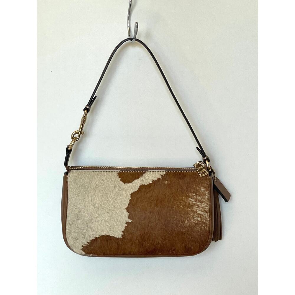 Coach Nolita 19 Wristlet CDW34 Haircalf Cow Print Leather Shoulder Bag C - Picture 6 of 11